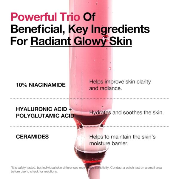 Anua - Niacinamide 10 TXA 4 Serum | Powerful Trio of Beneficial, Key Ingredients for Radiant Glowy Skin | 10% Niacinamide - Helps improve skin clarity and radiance. | Hyaluronic Acid + Polyglutamic Acid - Hydrates and soothes the skin. | Ceramides - Helps to maintain the skin's moisture barrier. | * It is safely tested, but individual skin differences may cause sensitivity. Conduct a patch test on a small area before use to check for reactions.