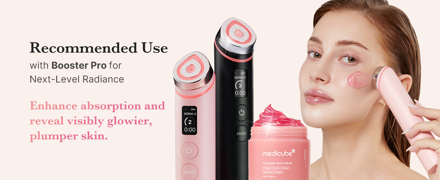 Medicube Collagen Jelly Cream | Recommended to use with Booster Pro for Next-Level Radiance | Enhance absorption and reveal visibly glowed, plumper skin.