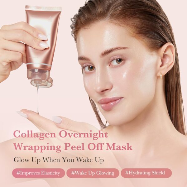 Medicube - Collagen Night Wrapping Mask | Collagen Overnight Wrapping Peel Off Mask | Glow Up When You Wake Up | #Improves Elasticity | #Wake Up Glowing | #Hydrating Shield
