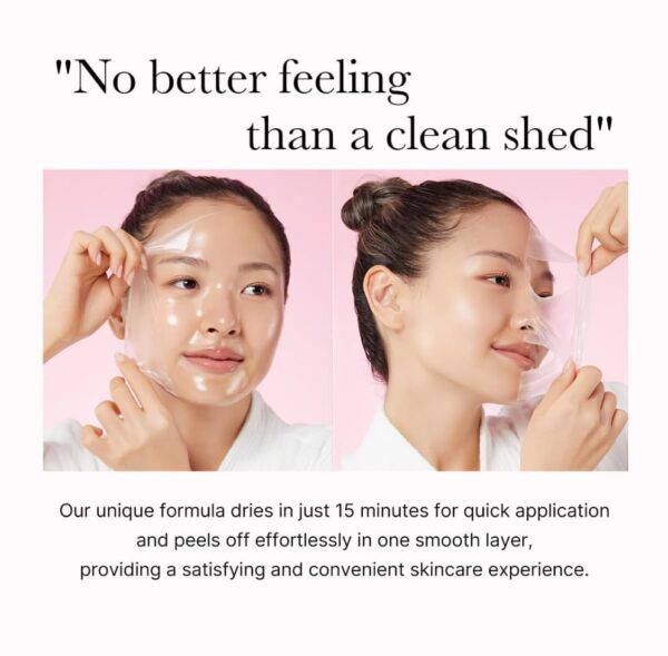 Medicube - Collagen Night Wrapping Mask | No better feeling than a clean shed | Our unique formula dries in just 15 minutes for quick application and peels off effortlessly in one smooth layer, providing a satisfying and convenient skincare experience.