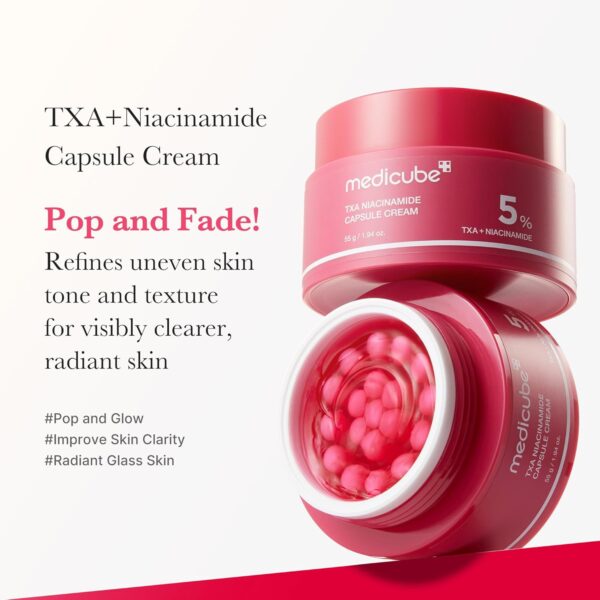 Medicube TXA Niacinamide Capsule Cream | Pop and Fade | Refines uneven skin tone and texture for visibly clearer, radiant skin | #Pop and Glow | #Improve Skin Clarity | #Radiant Glass Skin